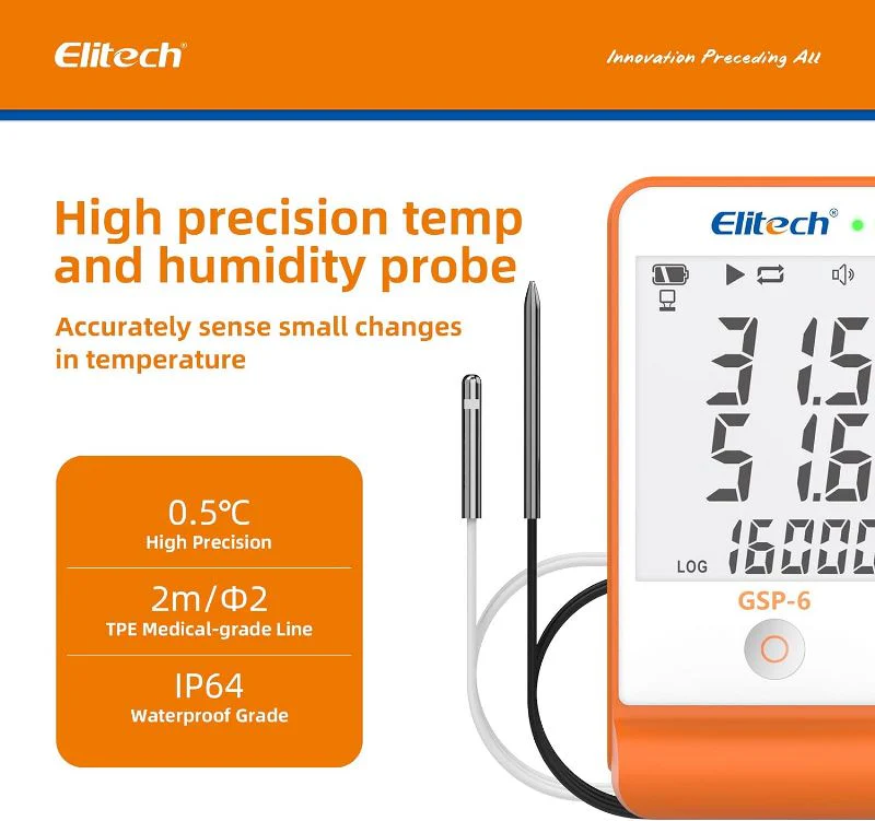Elitech GSP-6 Temperature And Humidity Data Logger, Range -40 To 85°C - Image 4