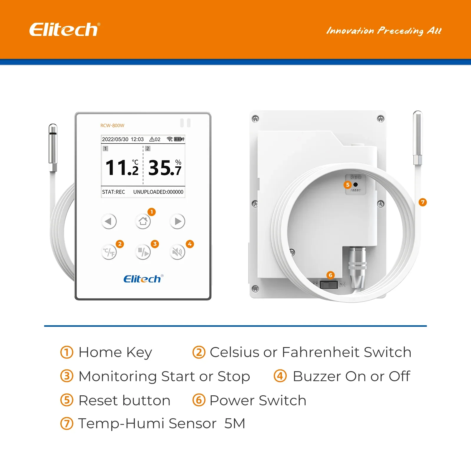 Elitech RCW-800W-THE Temperature and Humidity Data Logger - Image 6