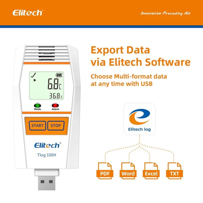 Elitech Tlog 100H Reusable Temperature And Humidity Data Logger, Range -30 To 70°C - Image 5